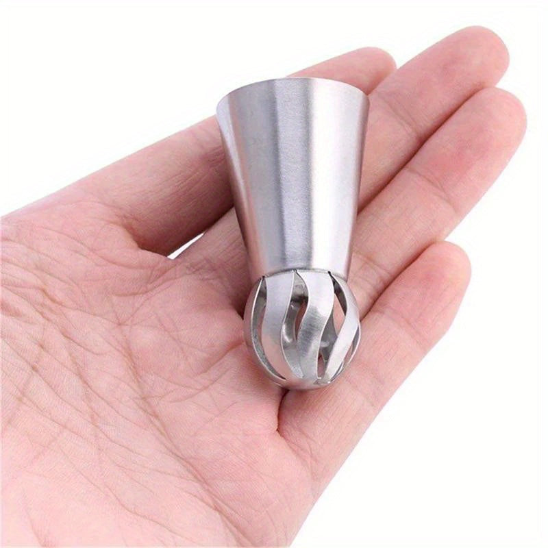 Set of 3 Stainless Steel Piping Tips for Cake Decorating and Icing Nozzles