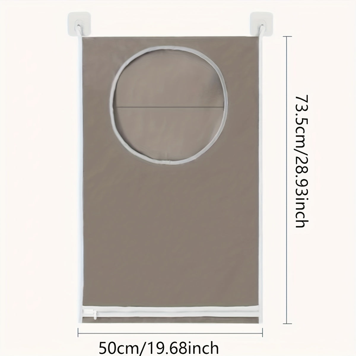 Организуйте свою ванную, спальню и дом с помощью нашего экономящего пространство висячего мешка для белья! Этот тканевый мешок для хранения имеет размеры 76,99 см x 49,99 см.