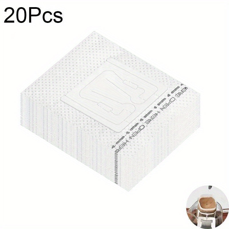 Bolsas desechables para filtro de café con asa y oreja colgante para café de goteo y té, paquete de 20/50/100