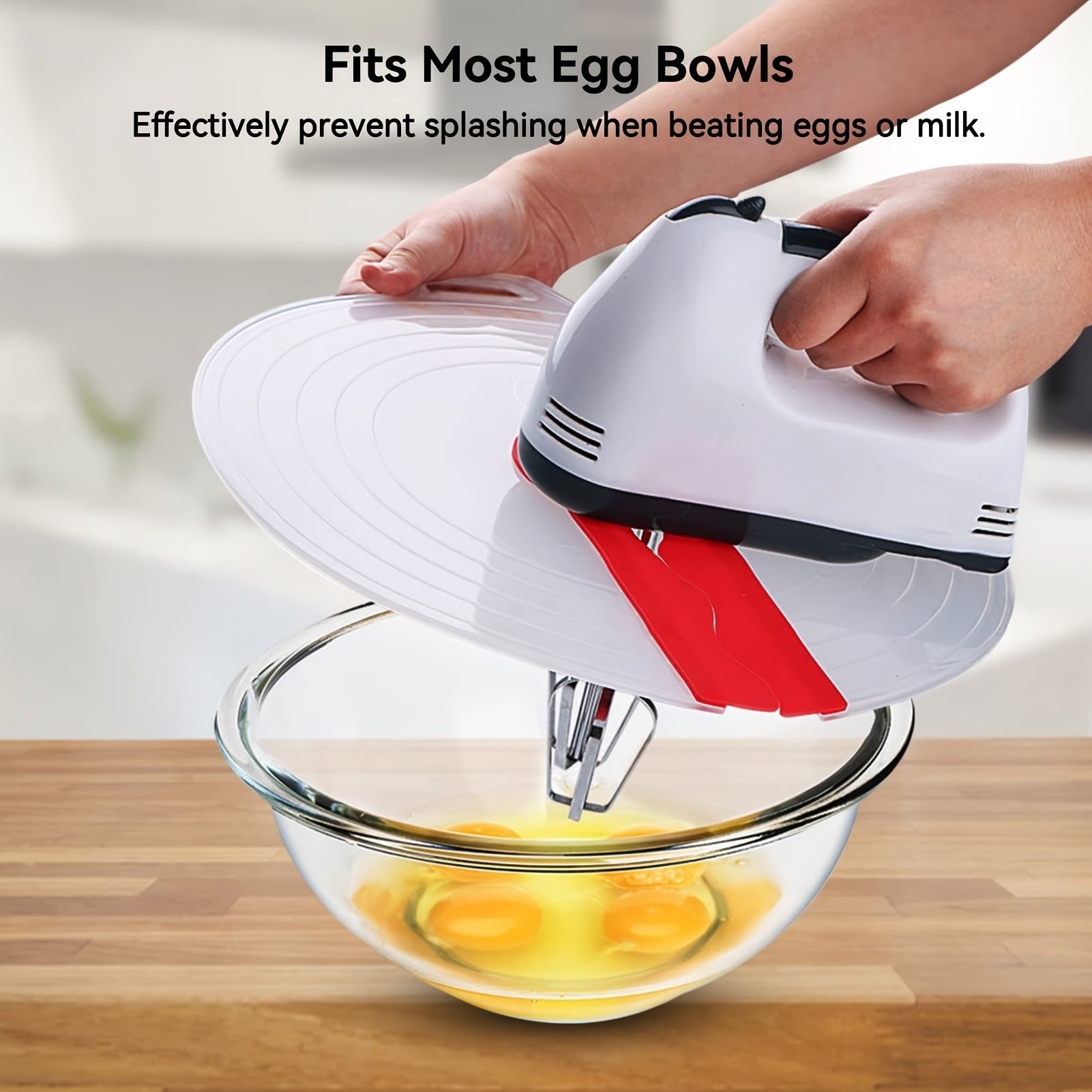 Kitchen Baking Tool, Silicone Mixing Fender for Bowls, Egg Beater Accessory