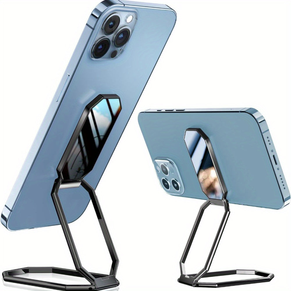 Durable Metal Zinc Alloy 360-Degree Rotation Ring Grip Phone Stand with Adhesive Mount for iPhone and Samsung Galaxy
