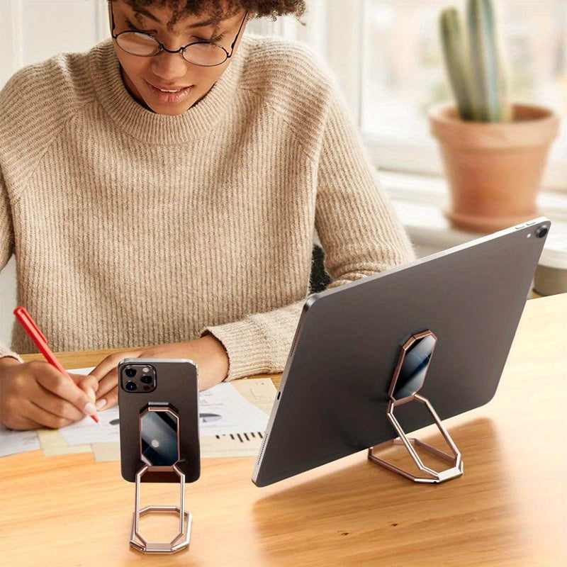 Прочный металлический держатель для телефона из цинкового сплава с вращением на 360 градусов и клеевым креплением для iPhone и Samsung Galaxy