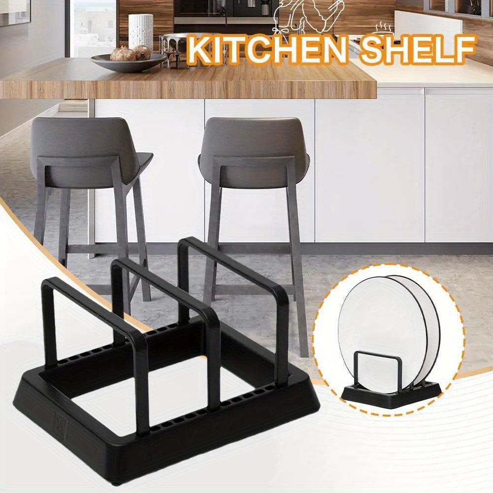 Kitchen Storage Rack for Chopping Boards Dishes and Pot Lids Countertop Organizer