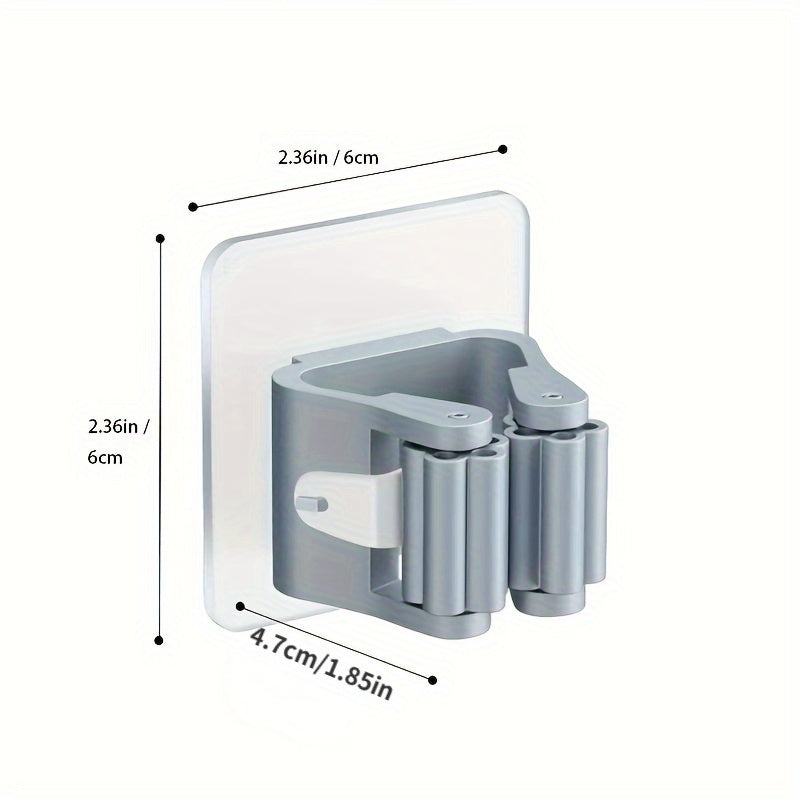 Hanging Mop Storage Rack 2/4 Piece Plastic Bathroom Organizer