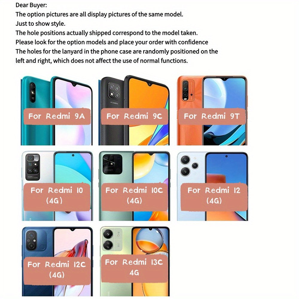 Shockproof TPU Phone Case with Good Luck Pattern for Redmi 9A 9C 9T 10 4G 10C 12 12C 13C Note 8 9 10 11 12 13 Pro 5G