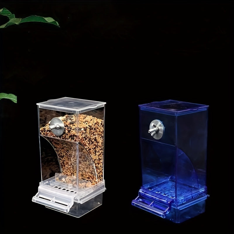 Comedero para aves Parrot de gran capacidad, separación de cáscara, a prueba de salpicaduras, móvil con cajón