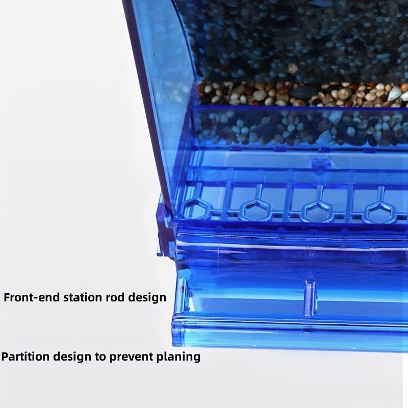 Comedero para aves Parrot de gran capacidad, separación de cáscara, a prueba de salpicaduras, móvil con cajón