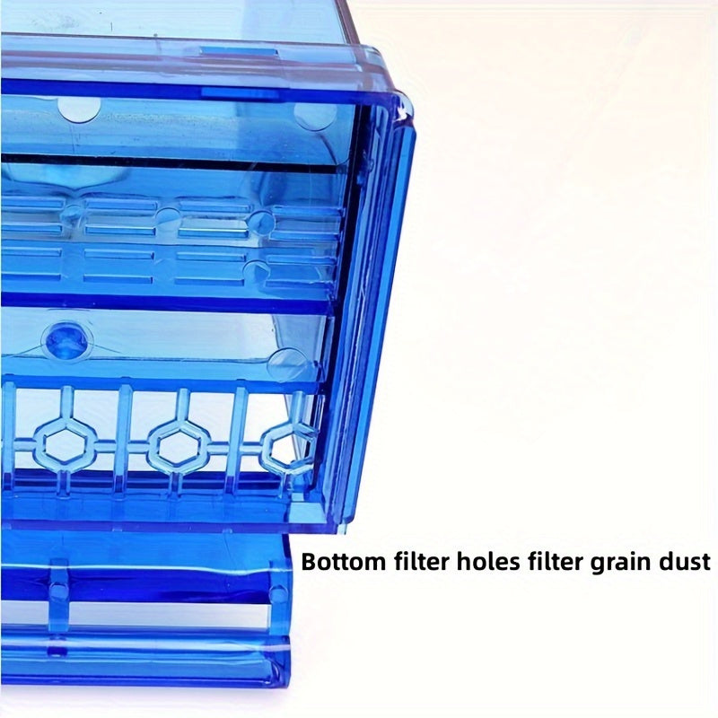 Comedero para aves Parrot de gran capacidad, separación de cáscara, a prueba de salpicaduras, móvil con cajón