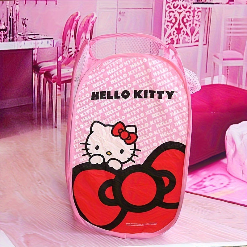 Kawaii Hello Kitty Kuromi Storage Bag Foldable Organizer for Clothes Laundry