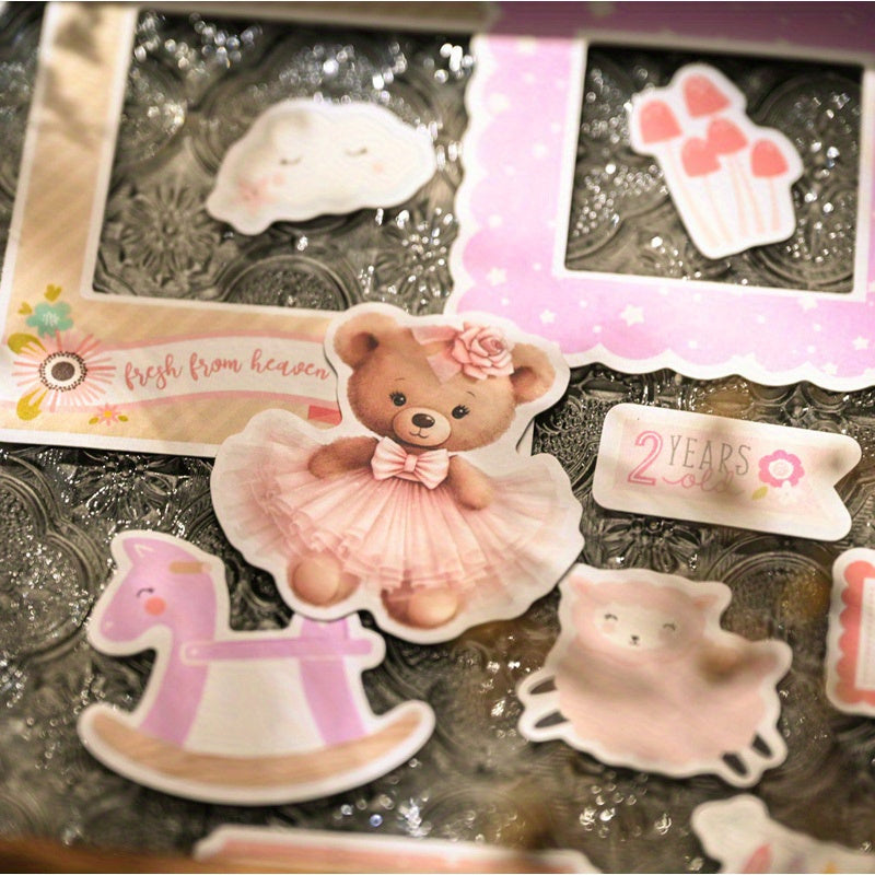 Baby Milestone Stickers Set for Scrapbooking and Journaling, 107 Decorative Embellishments
