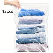 Набор из 6 больших прозрачных многоразовых пластиковых сумок с застежкой-молнией для хранения 18,93 л