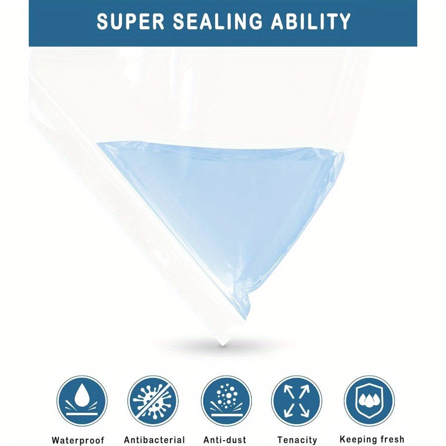 Набор из 6 больших прозрачных многоразовых пластиковых сумок с застежкой-молнией для хранения 18,93 л