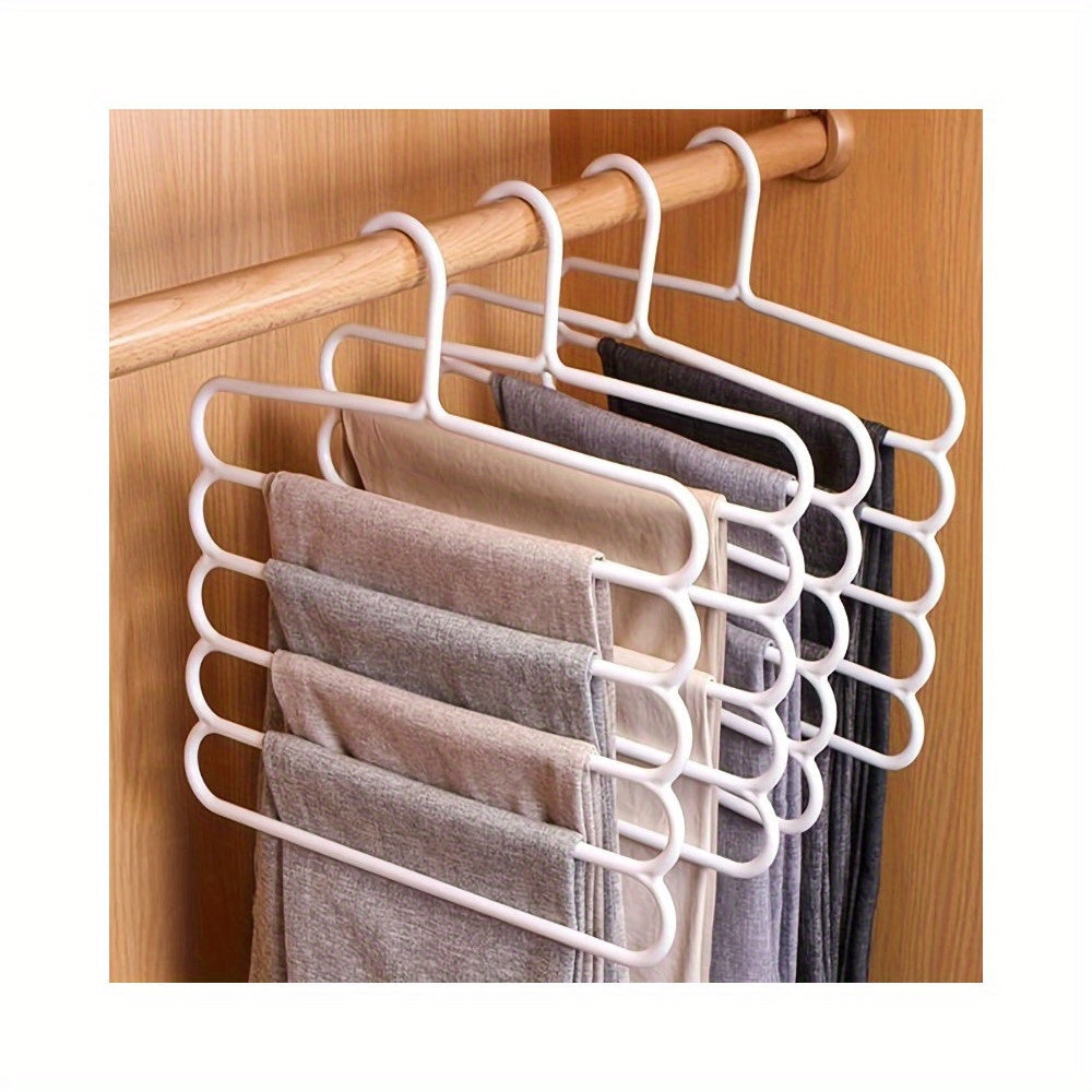 5-Tier Pants Hanger for Ties Scarves and Pants Space Saving Closet Organizer
