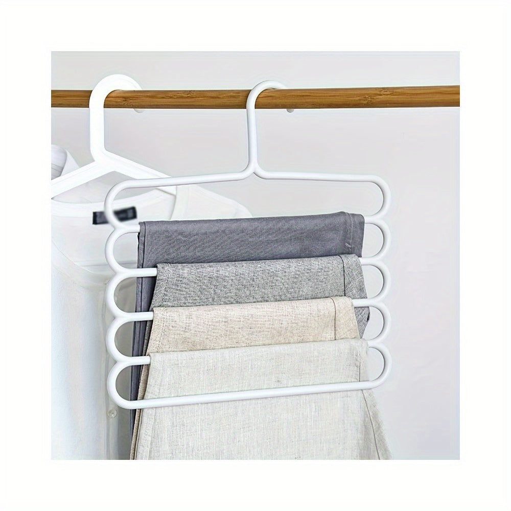 5-Tier Pants Hanger for Ties Scarves and Pants Space Saving Closet Organizer