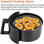 3-qavatli zanglamaydigan po'latdan yasalgan havo frayer qutilari, grill qilish, pishirish, ichki va tashqi foydalanish uchun