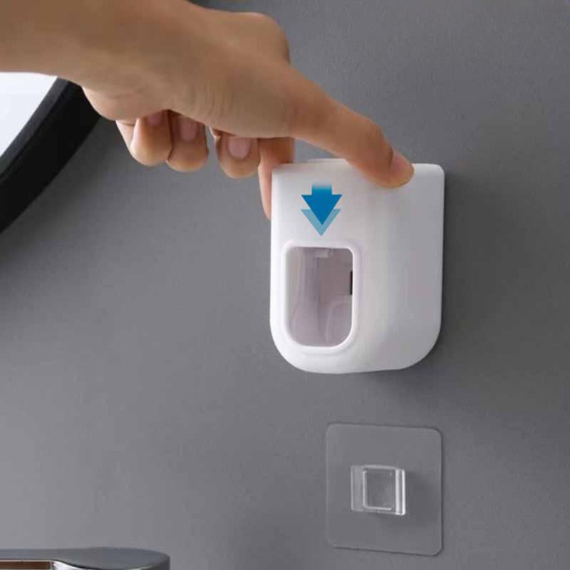 Automatic Waterproof Toothpaste Dispenser with Wall Mount and Toothbrush Holder