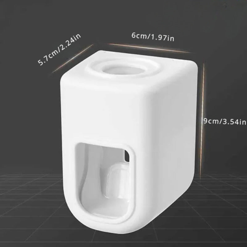 Automatic Waterproof Toothpaste Dispenser with Wall Mount and Toothbrush Holder
