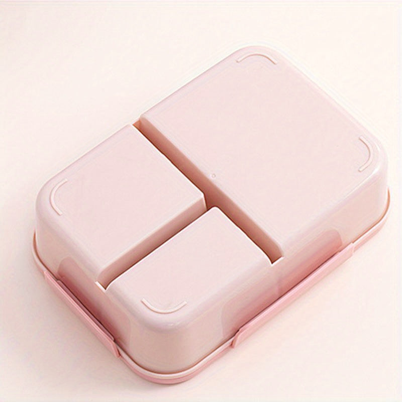 Tupperware portátil con tapa abatible y vajilla, plástico de grado alimentario, gran capacidad