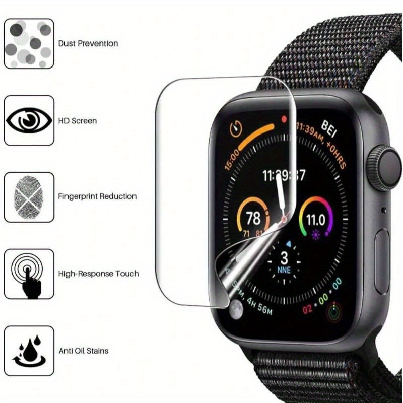 3pcs Soft Screen Protector Film for Apple Watch Series 42mm 45mm Full Protection