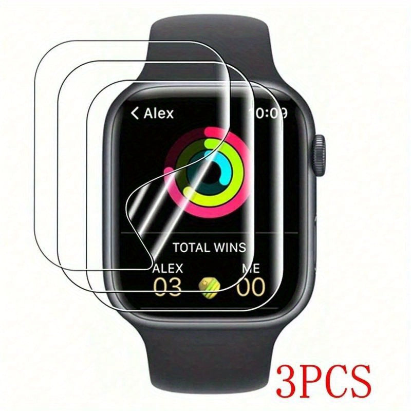 3pcs Soft Screen Protector Film for Apple Watch Series 42mm 45mm Full Protection