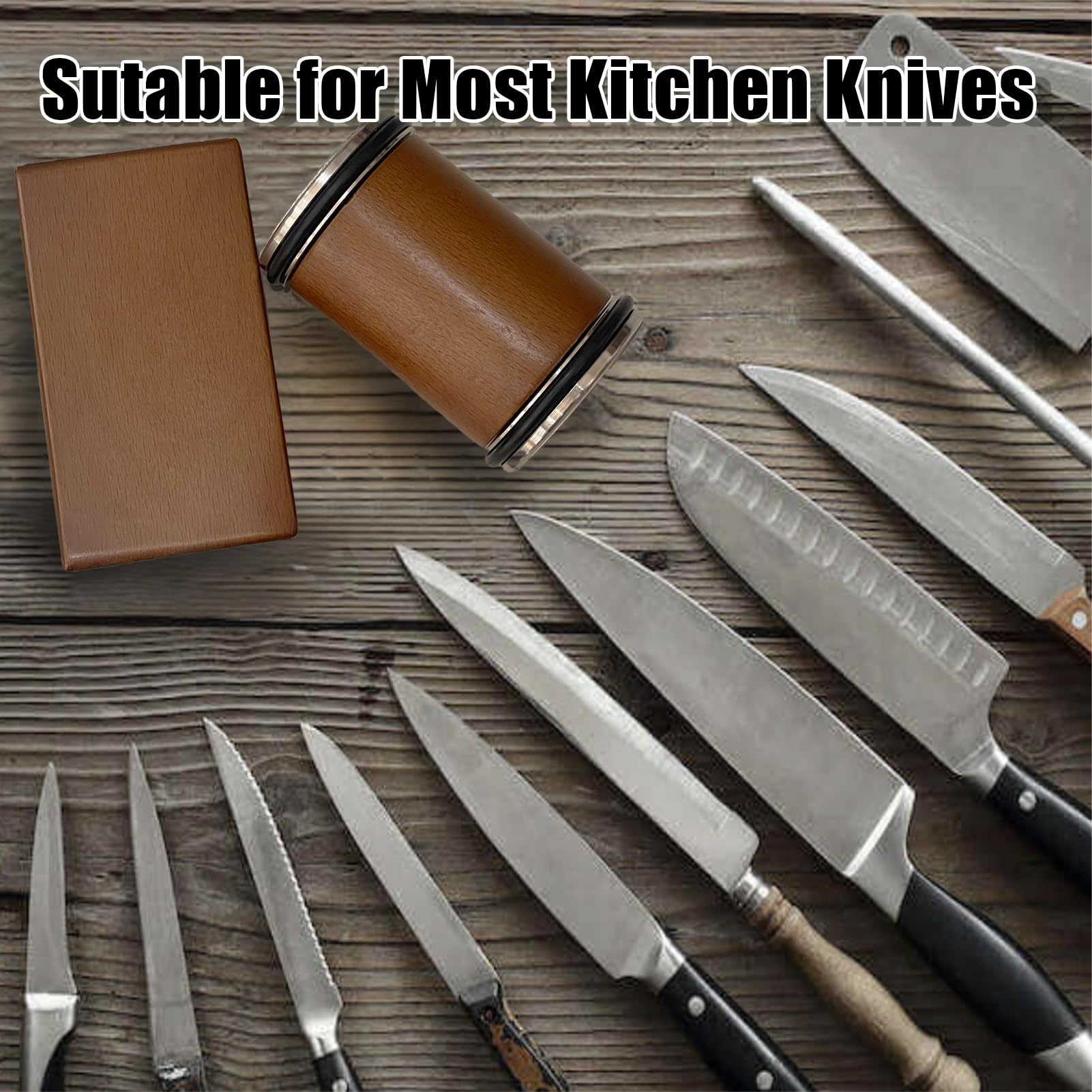 Kitchen Knife Sharpener Kit with Diamond Stone Set and Magnetic Angle Guide