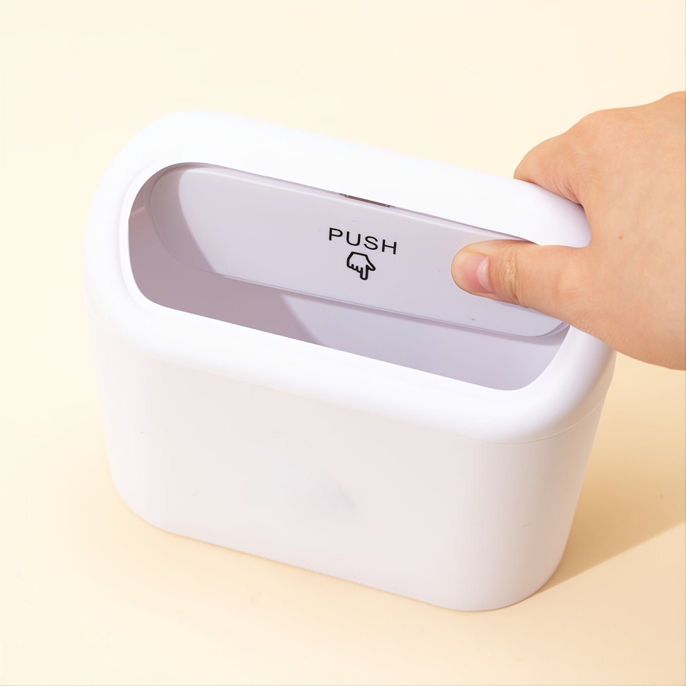 Cubo de basura para coche compacto con tapa abatible duradera para uso en vehículo