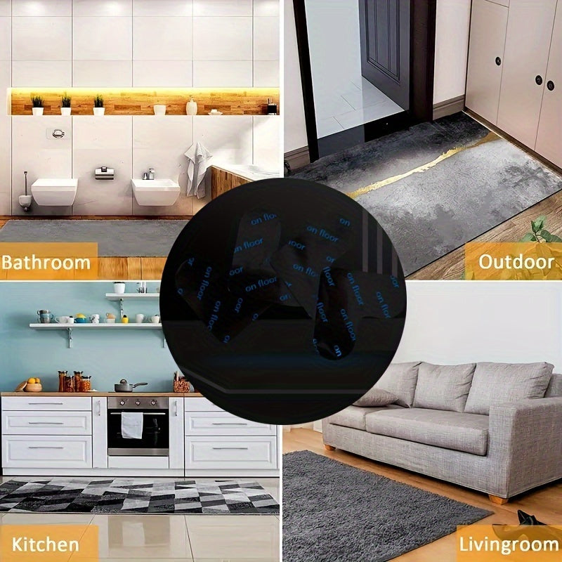 Heart-Shaped Rug Stoppers Set of 4, 8, or 12, Non-Slip Carpet Grippers