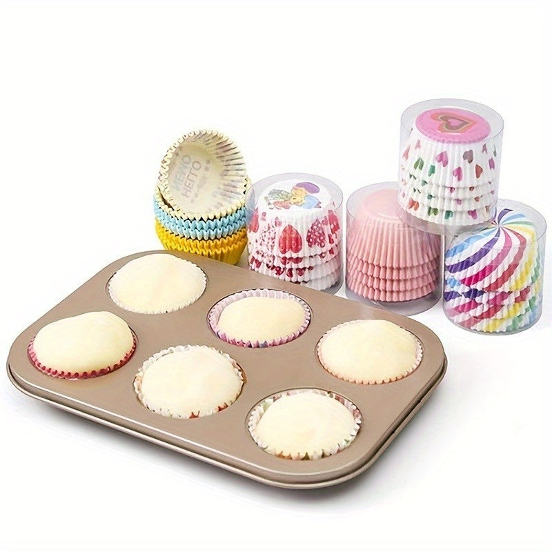 100pcs Snow Lady Cake Cups Oil Proof Paper Holders for Baked Cookies and Cakes