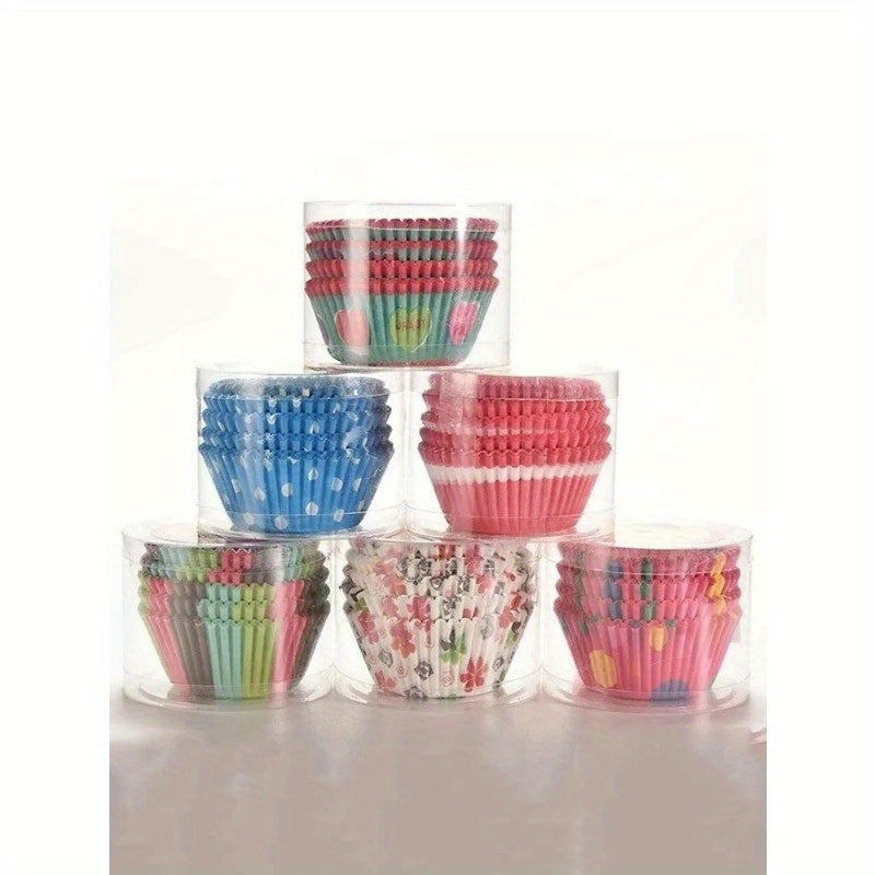 100pcs Snow Lady Cake Cups Oil Proof Paper Holders for Baked Cookies and Cakes