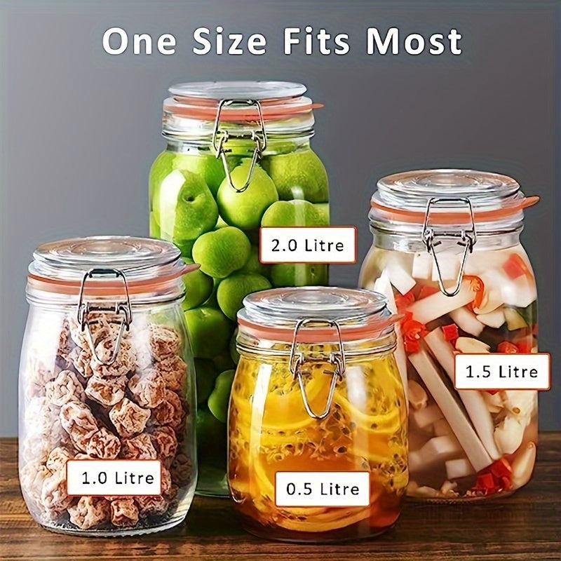 8 piezas de juntas de silicona para frascos de 9.53cm para frascos de envasado de boca regular, sellos herméticos