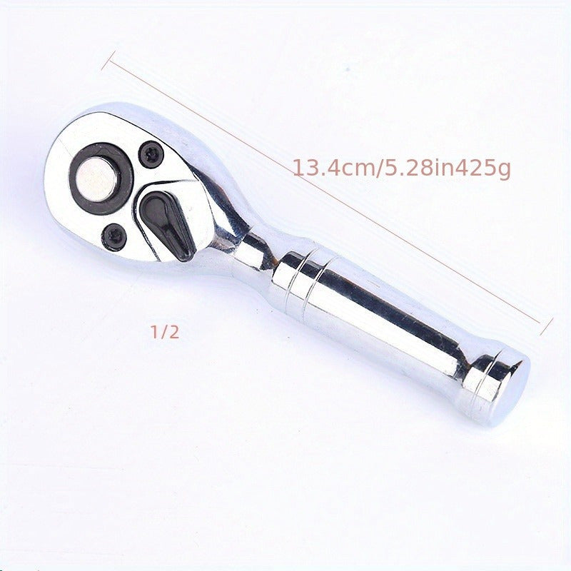 Ratchet kaliti qisqa tutqichli, ikki boshli, avtomobil ta'mirlash uchun katta va kichik vintlar uchun qurol