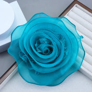 Women's Lace Flower Brooch 19cm Multi-Layered Oversized Floral Pin for Dresses and Events