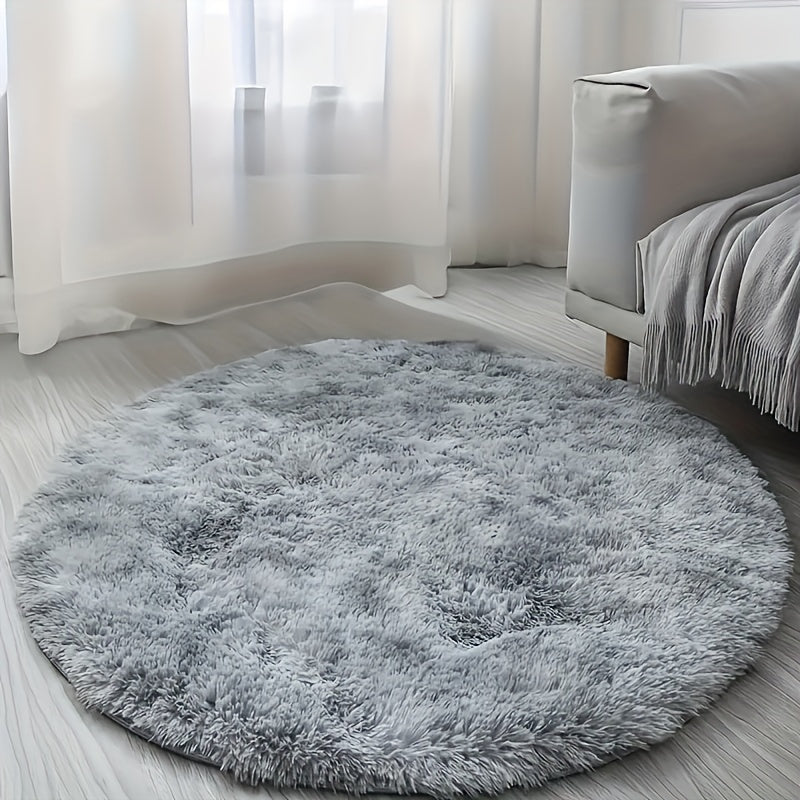 Alfombra de área lavable de felpa gris claro antideslizante para sala de estar y dormitorio