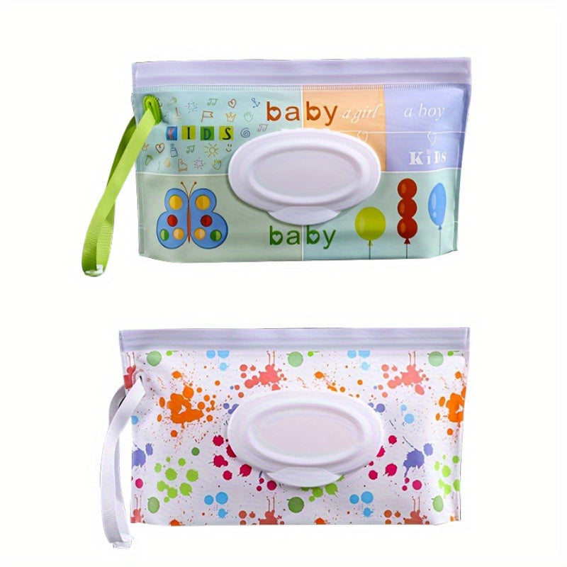 Dispensadores reutilizables de toallitas húmedas para viajes y cochecitos Pack de 2