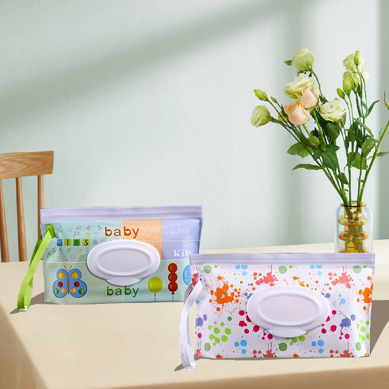 Dispensadores reutilizables de toallitas húmedas para viajes y cochecitos Pack de 2