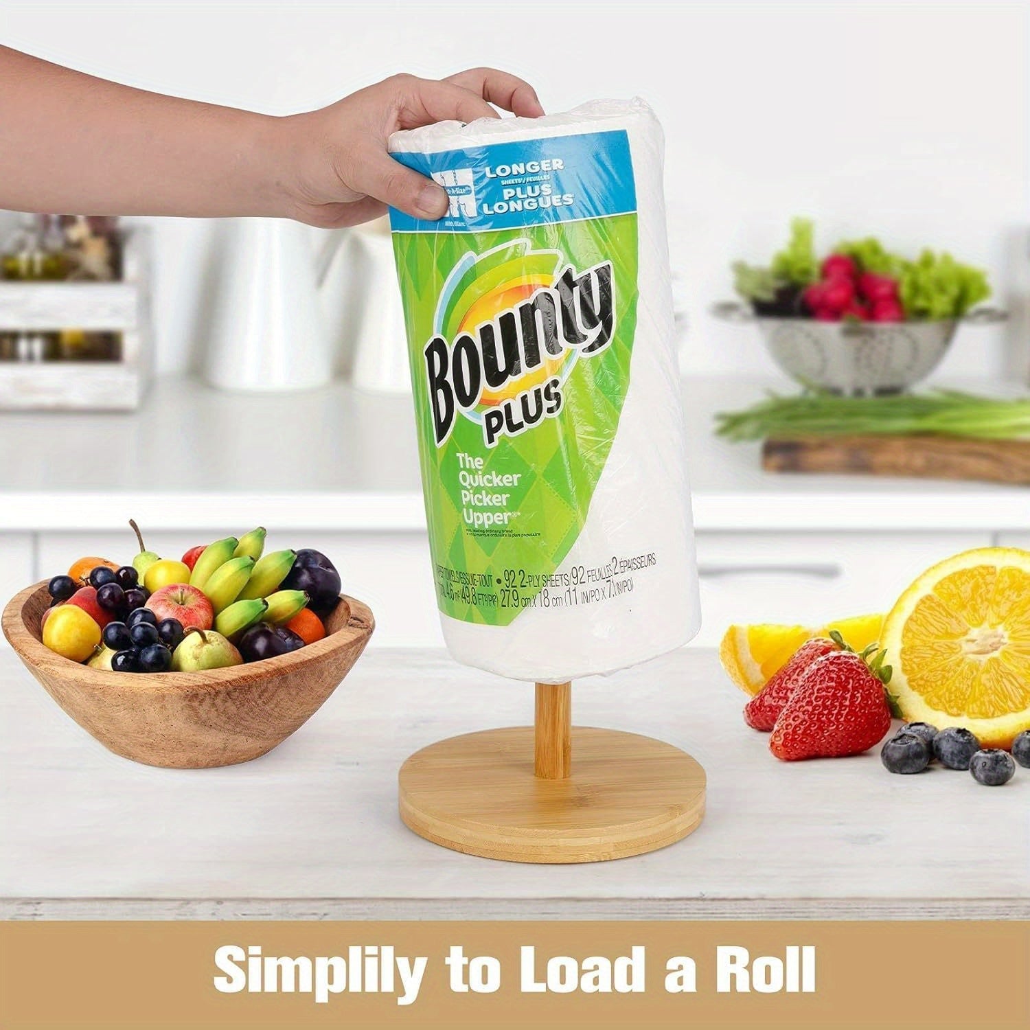 Drevesin qog'oz sochiq ushlagichi - Oshxona, yotoqxona, hammom uchun qulay yuklash - Mustahkam uy jihozi