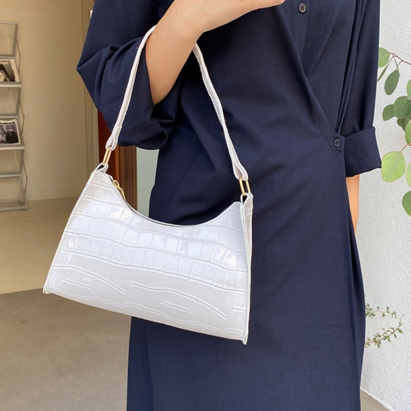 Stylish Stone Pattern Handbag for Women Modern Tote Bag Chic Shoulder Bag