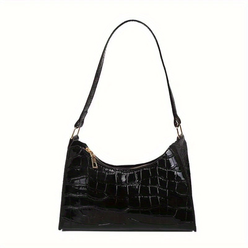 Stylish Stone Pattern Handbag for Women Modern Tote Bag Chic Shoulder Bag