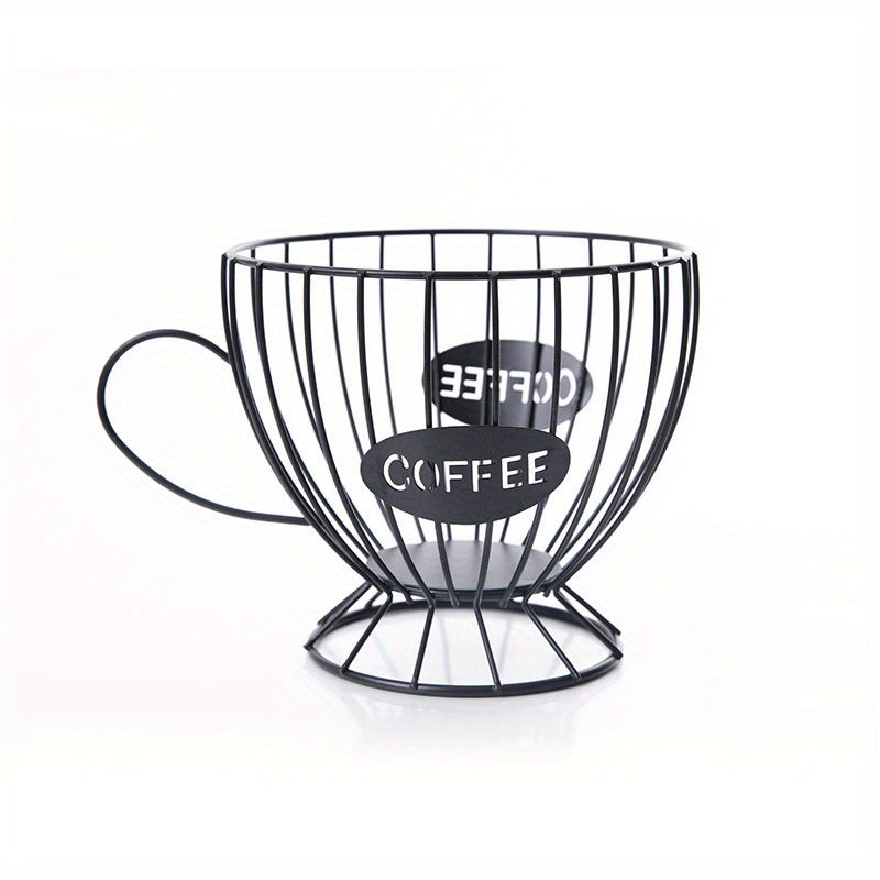 Nordic Metal Coffee Pod Holder, Snack and Candy Storage, Black