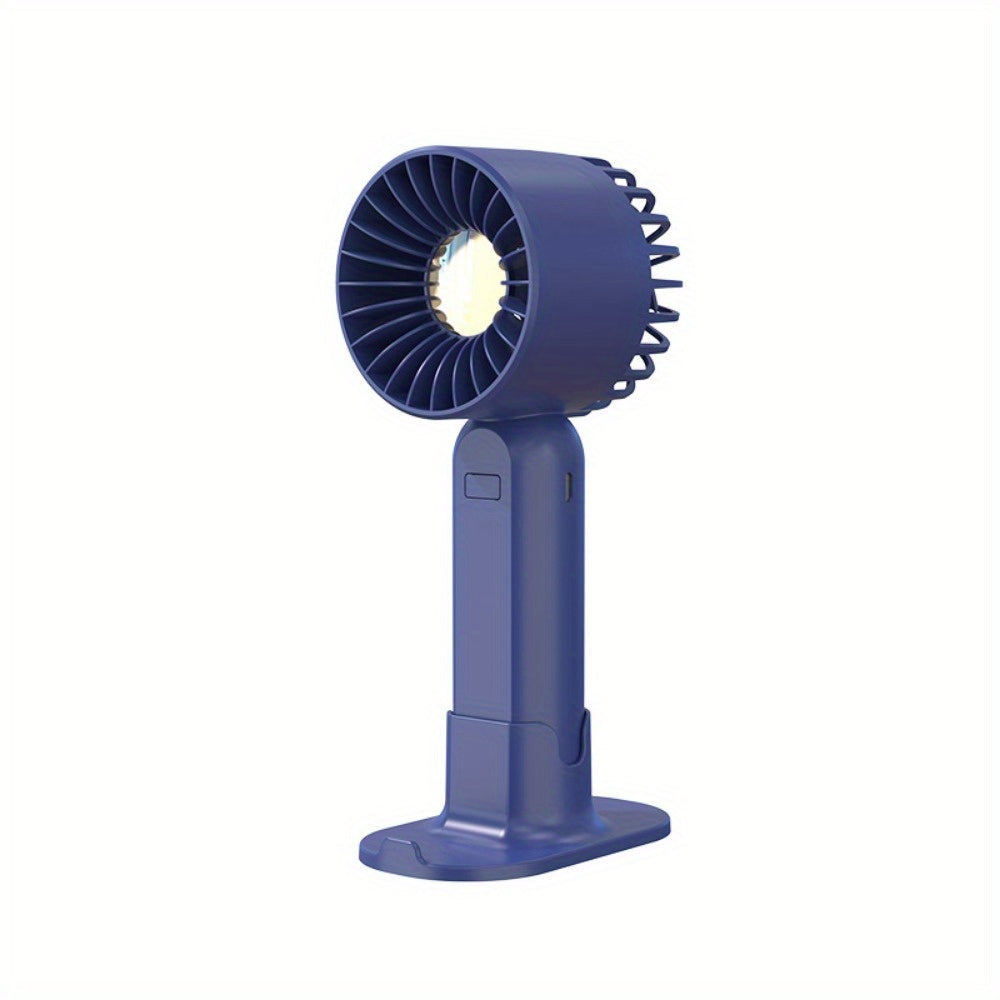 Mini ventilador portátil con soporte para teléfono, 3 configuraciones de velocidad, recargable por USB