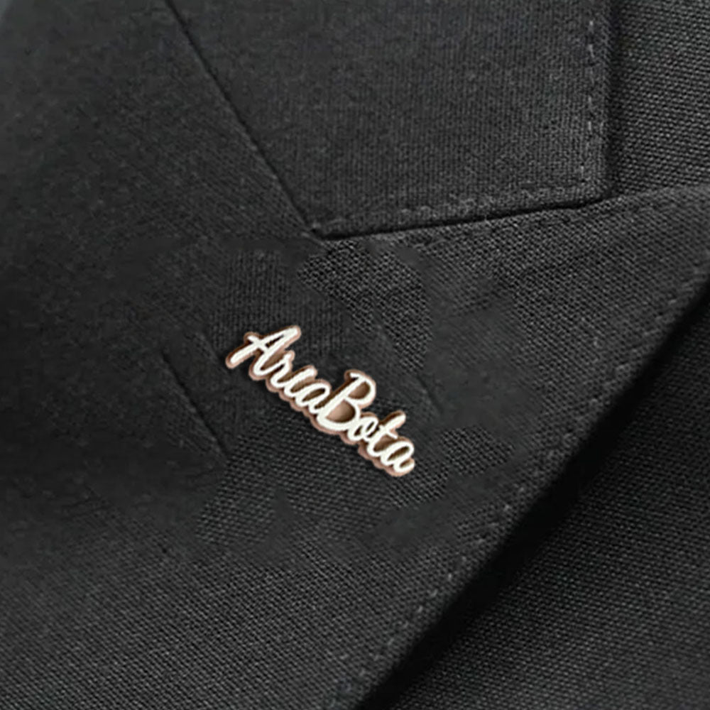 Shaxsiylashtirilgan akril nom yozuvi broshi, minimalistik kofta pinlari ayollar va juftliklar uchun