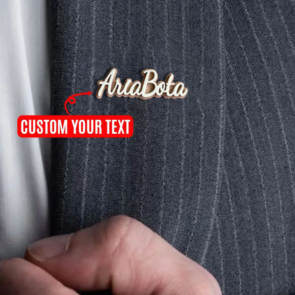 Индивидуальная акриловая брошка-табличка, минималистичная булавка для женщин и пар