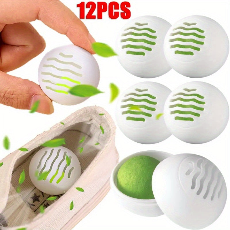 12 Pack Plastic Shoe Deodorant Balls for Shoes Socks and Indoor Spaces Odor Eliminator