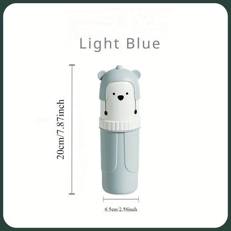 Juego de portabotellas de viaje con gran almacenamiento para pasta de dientes y vaso de enjuague bucal