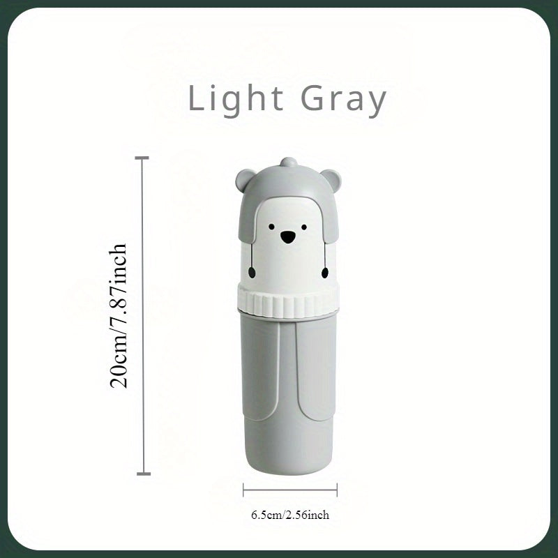 Juego de portabotellas de viaje con gran almacenamiento para pasta de dientes y vaso de enjuague bucal