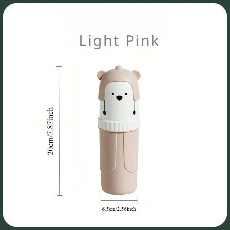 Juego de portabotellas de viaje con gran almacenamiento para pasta de dientes y vaso de enjuague bucal