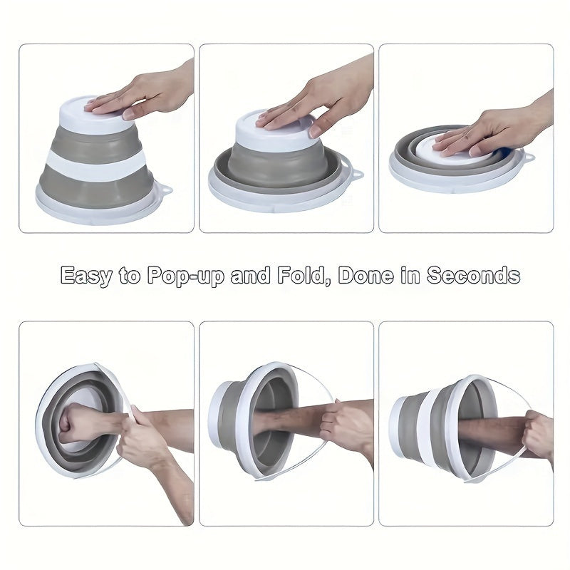 Cubeta de agua portátil y plegable para camping, viajes, lavado y uso doméstico