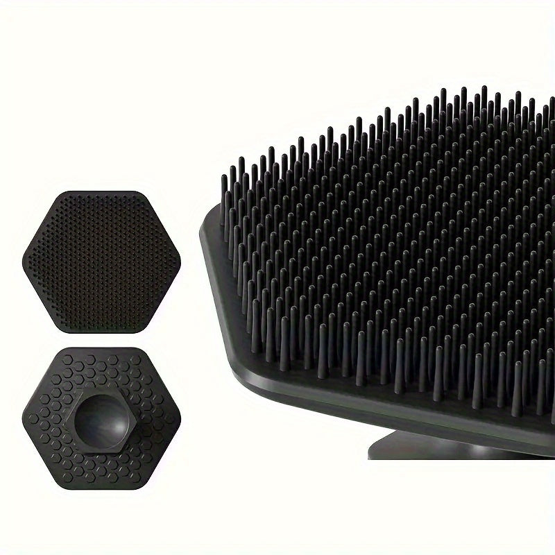 Cepillo de limpieza de barba de silicona para hombres, exfoliante y facial