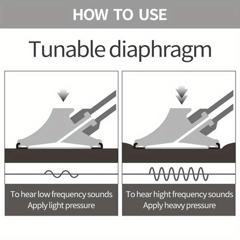 Gold Plated Double Head Stethoscope for Practice Students Home Use