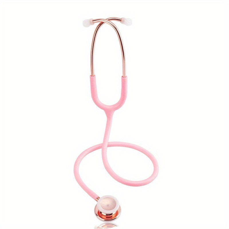 Gold Plated Double Head Stethoscope for Practice Students Home Use